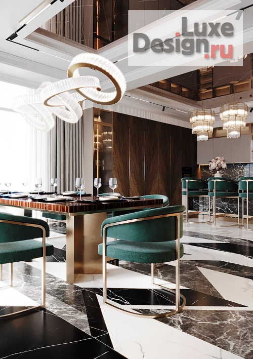 Дизайн интерьера столовой "Дом 600 м2 Коттеджный поселок Gaspra Life" (фото 4)