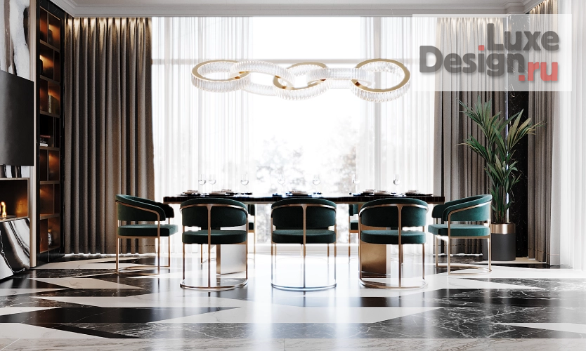 Дизайн интерьера столовой "Дом 600 м2 Коттеджный поселок Gaspra Life" (фото 3)