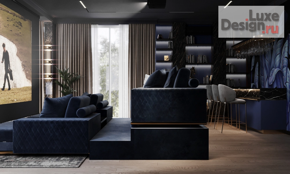 Дизайн интерьера комнаты "Кинозал в частном особняке" (фото 3)