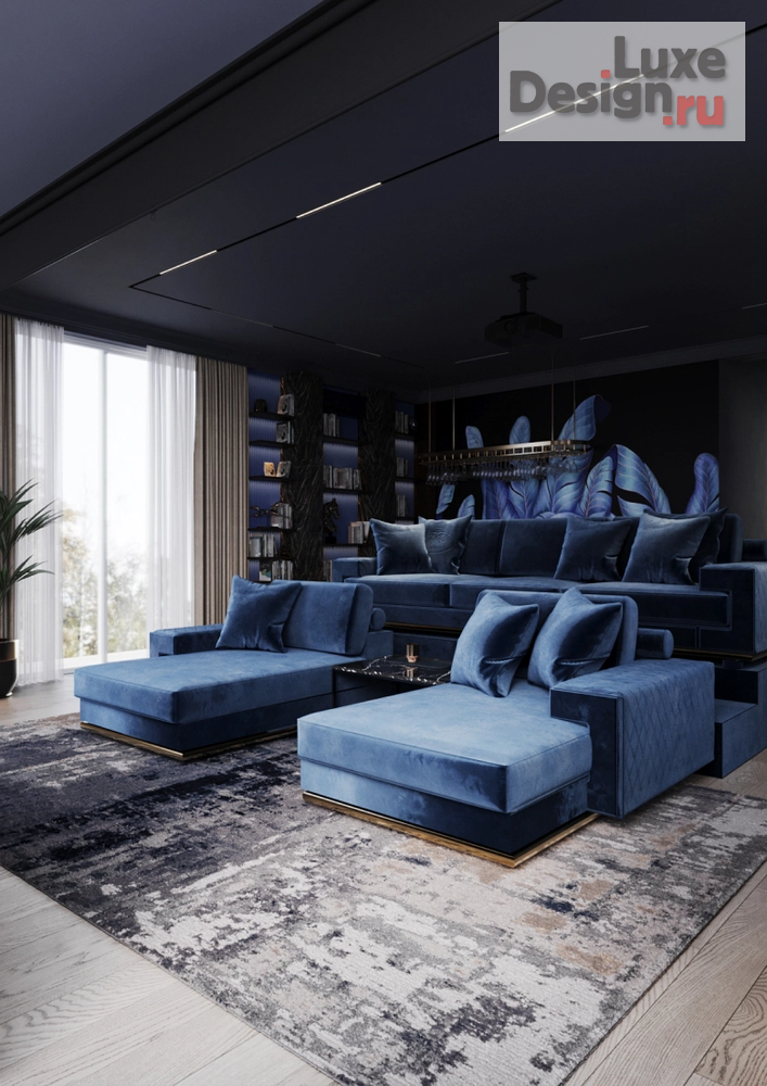 Дизайн интерьера комнаты "Кинозал в частном особняке" (фото 1)