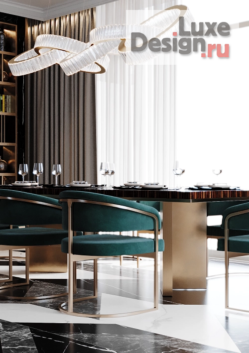 Дизайн интерьера столовой "Дом 600 м2 Коттеджный поселок Gaspra Life" (фото 2)