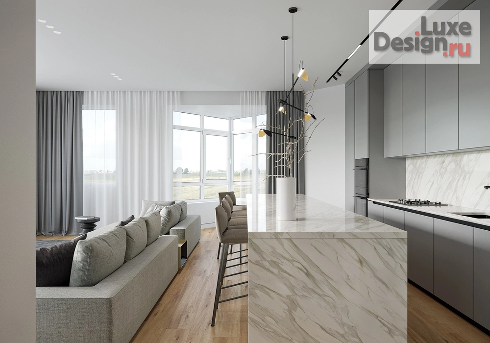 Дизайн интерьера пентхауса "ПЕНТХАУС ГОРОДСКОЙ ОАЗИС" (фото 3)