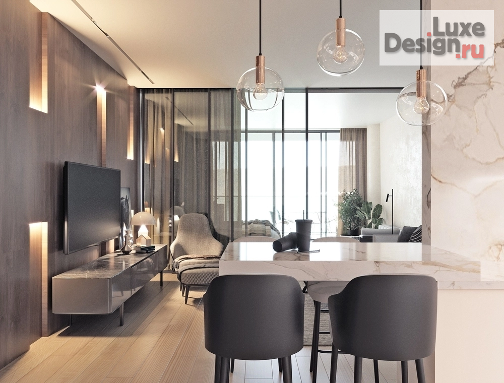 Дизайн интерьера квартиры студии "ЭЛЕГАНТНАЯ ГАРМОНИЯ" (фото 5)