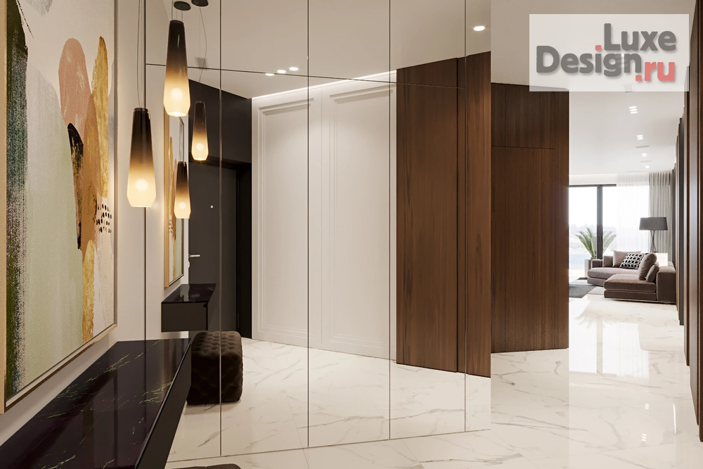 Дизайн интерьера апартаментов "ГЕОМЕТРИЯ И СИММЕТРИЯ" (фото 2)