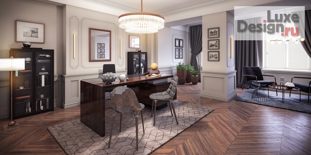 Дизайн интерьера кабинета руководителя "СИМФОНИЯ АР-ДЕКО" (фото 2)