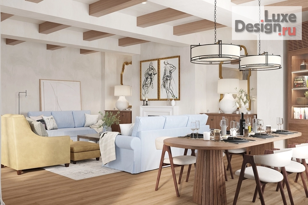 Дизайн интерьера частного дома "ХУДОЖЕСТВЕННЫЕ ЛИНИИ" (фото 3)