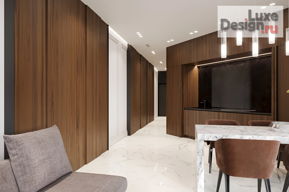 Дизайн интерьера апартаментов "ГЕОМЕТРИЯ И СИММЕТРИЯ" (фото 5)