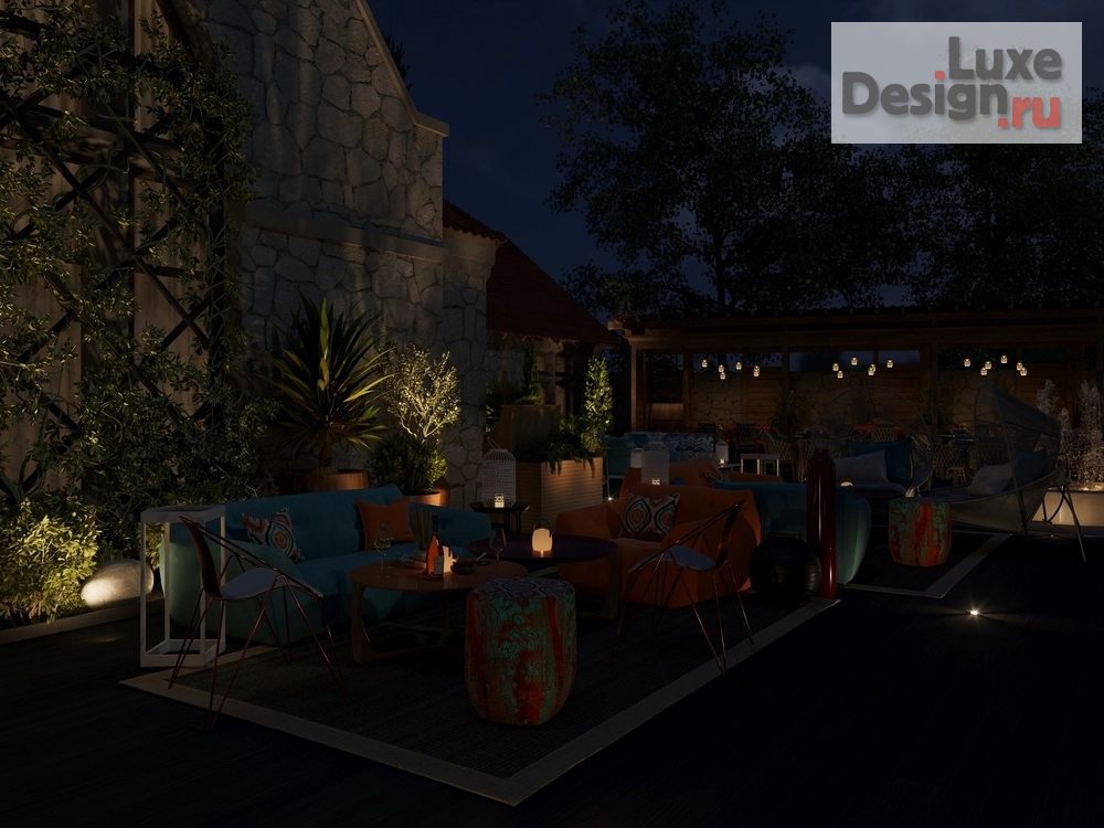 Дизайн интерьера ресторана "ТЕРРАСА РЕСТОРАНА ХАРАКС" (фото 9)