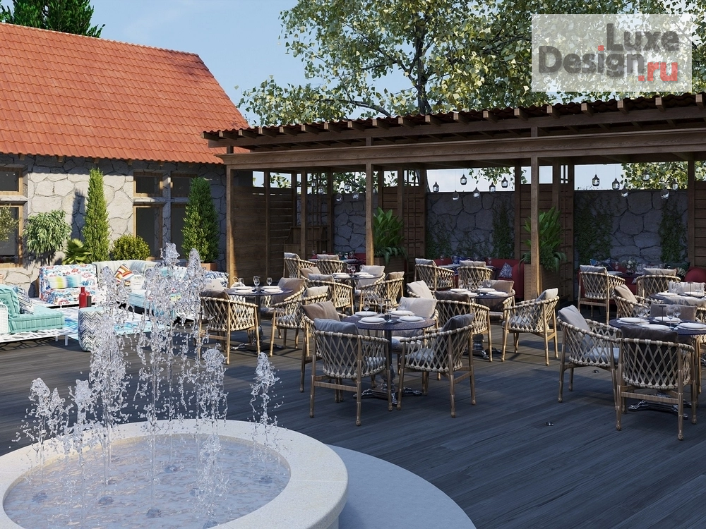 Дизайн интерьера ресторана "ТЕРРАСА РЕСТОРАНА ХАРАКС" (фото 22)