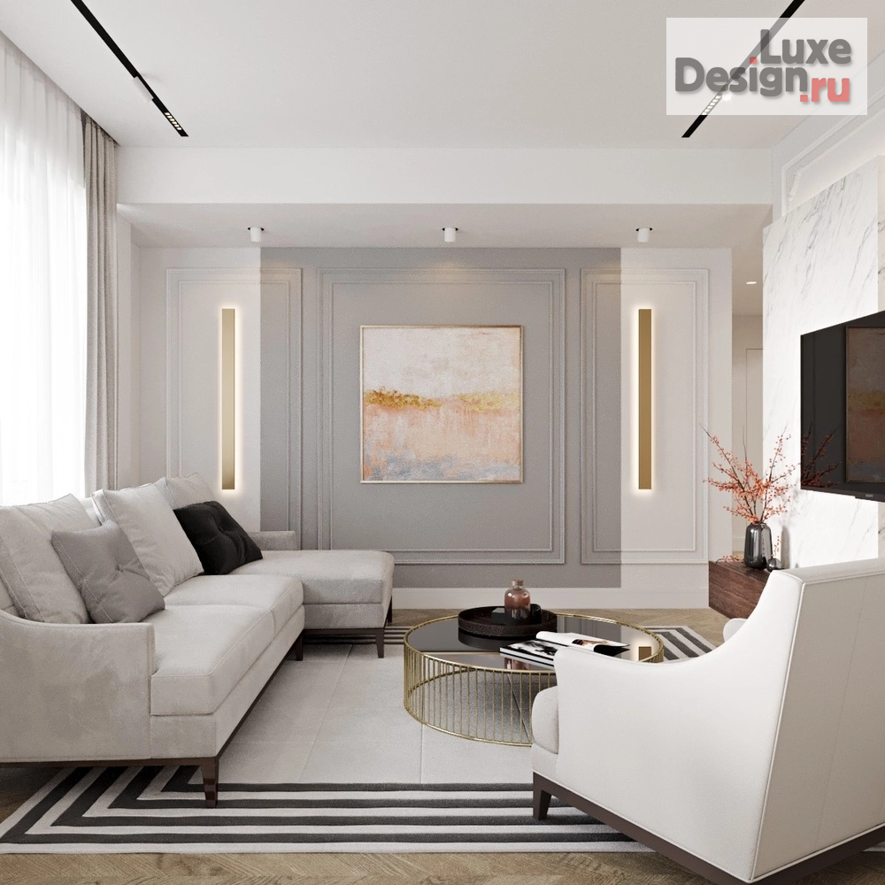 Дизайн интерьера квартиры "ЭЛЕГАНТНЫЕ КОНТРАСТЫ" (фото 1)