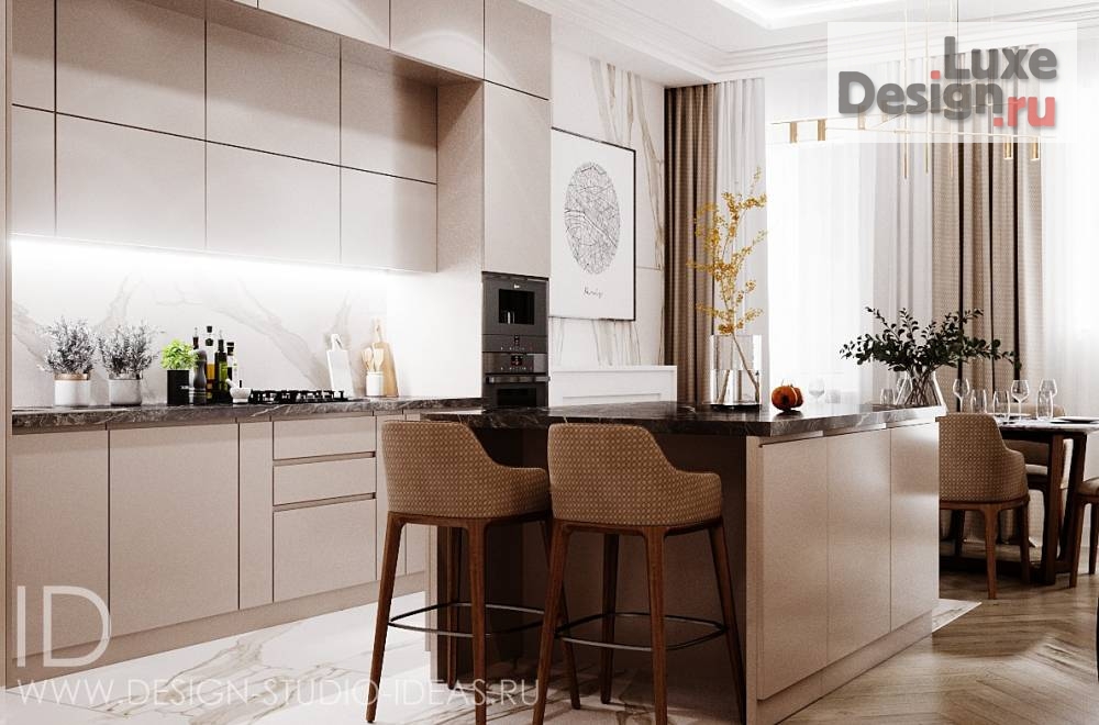 Дизайн интерьера квартиры "КВАРТИРА В МОСКВЕ НА УЛ. КАШТАЯНЦЕВ" (фото 4)