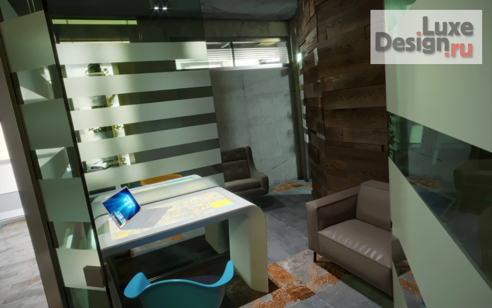 Дизайн интерьера офиса "Брутальный офис успешной корпорации" (фото 10)