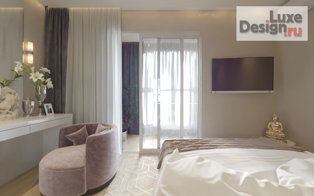 Дизайн интерьера трехкомнатной квартиры "Спальня в скандинавском стиле" (фото 3)