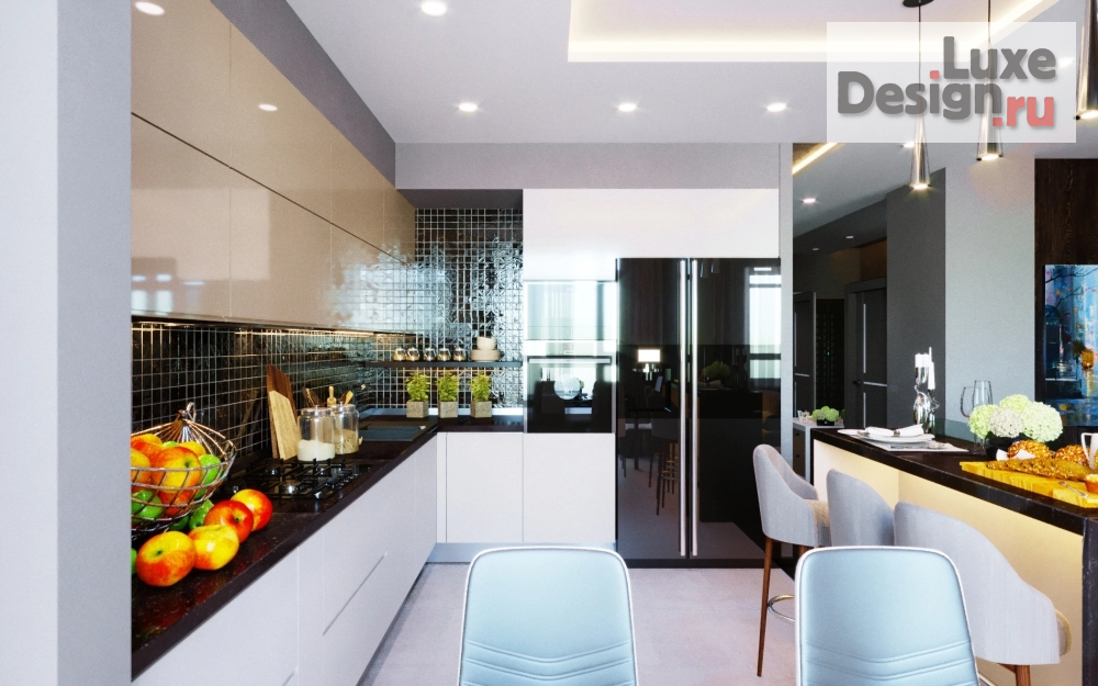 Дизайн интерьера трехкомнатной квартиры "Студия в ЖК Жигулина Роща" (фото 8)