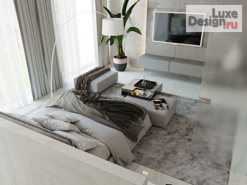 Дизайн интерьера спальни "Загородный дом п.Мирный" (фото 3)