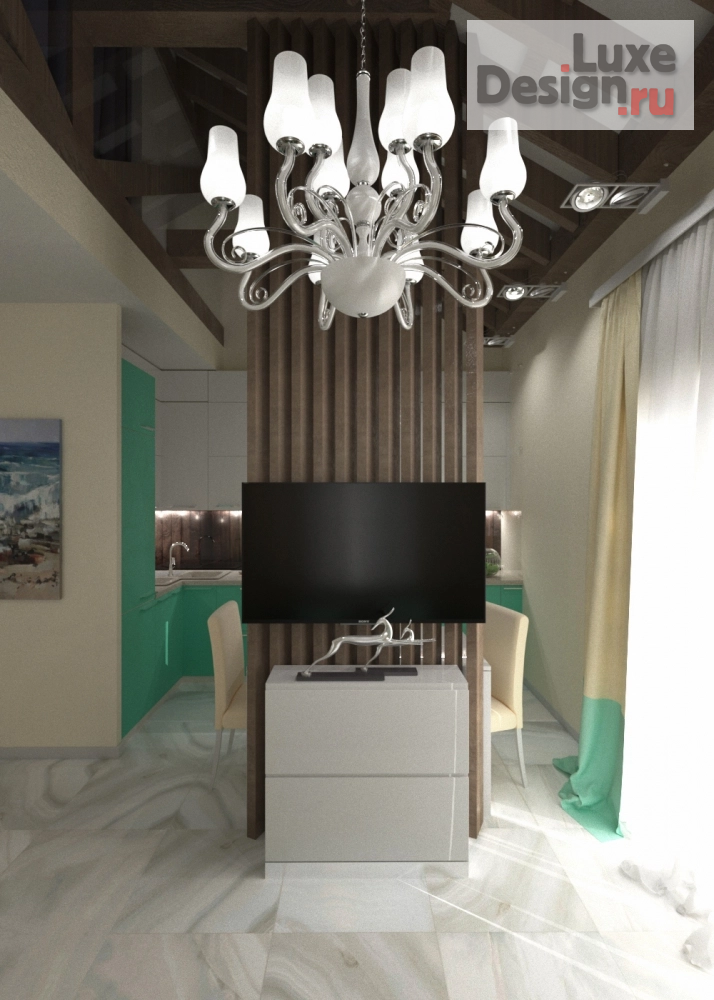 Дизайн интерьера пентхауса "Двухуровневая квартира в Ялте" (фото 1)