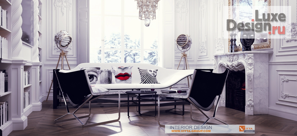 Дизайн интерьера гостиной "Гостиная барокко" (фото 2)