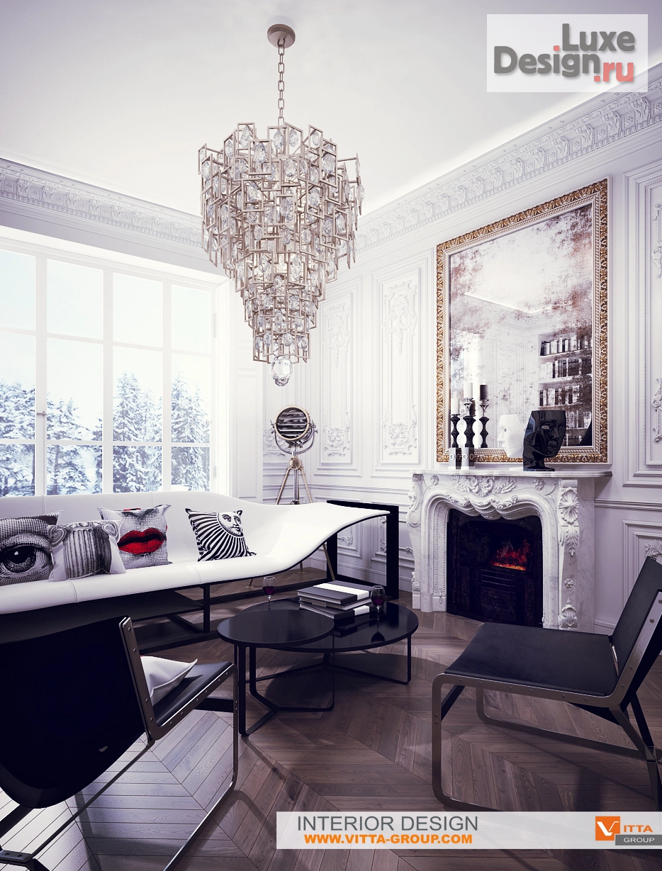 Дизайн интерьера гостиной "Гостиная барокко" (фото 1)