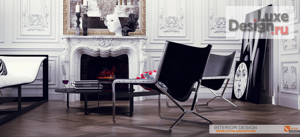 Дизайн интерьера гостиной "Гостиная барокко" (фото 4)