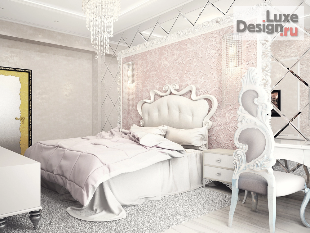 Дизайн интерьера спальни "Blanc  Versailles " (фото 3)
