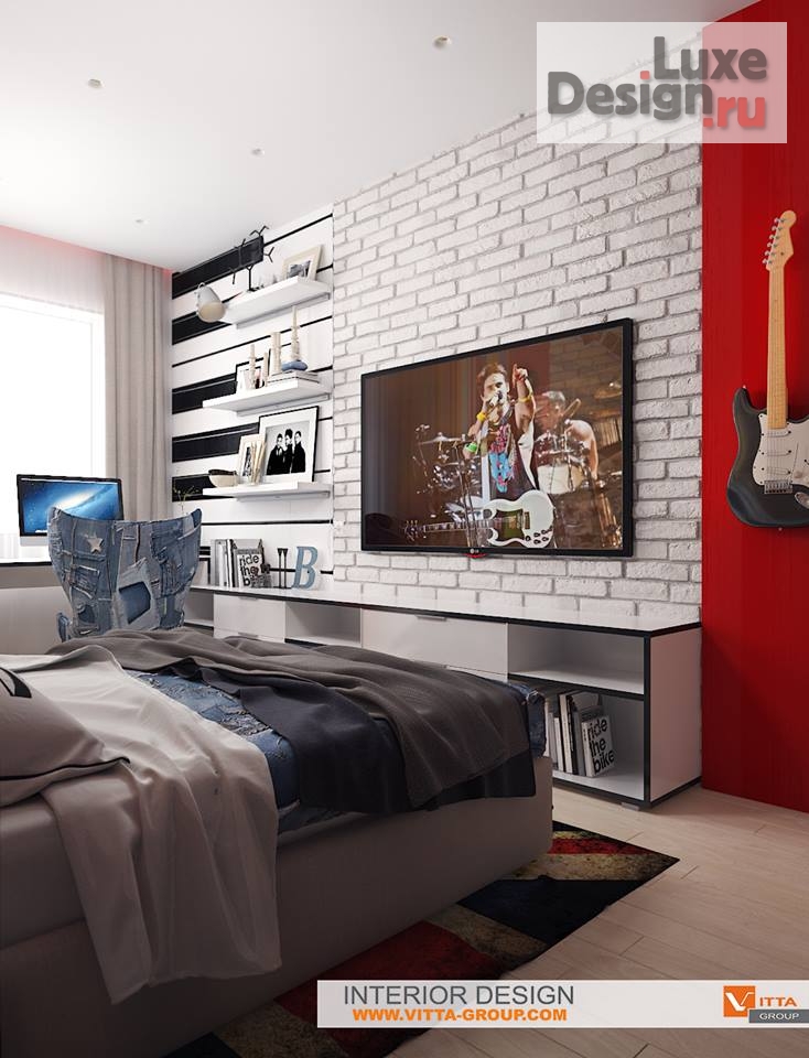 Дизайн интерьера детской "Rock style for girl" (фото 5)