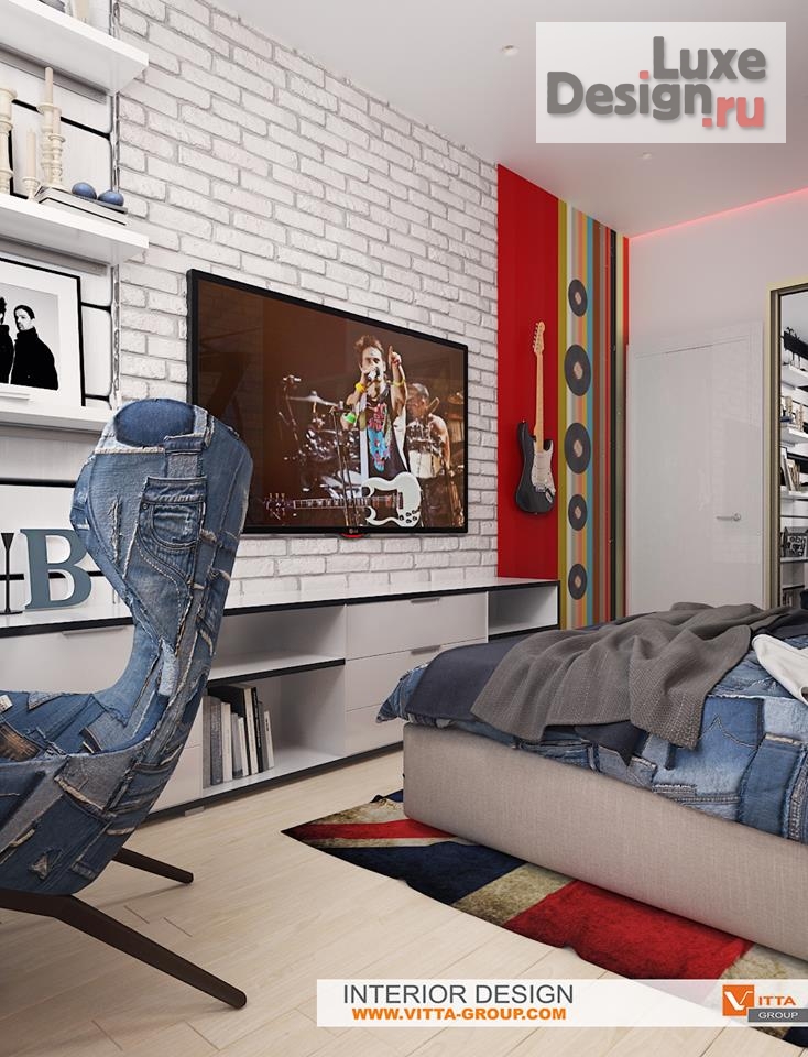 Дизайн интерьера детской "Rock style for girl" (фото 4)