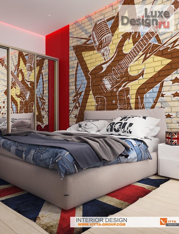 Дизайн интерьера детской "Rock style for girl" (фото 2)