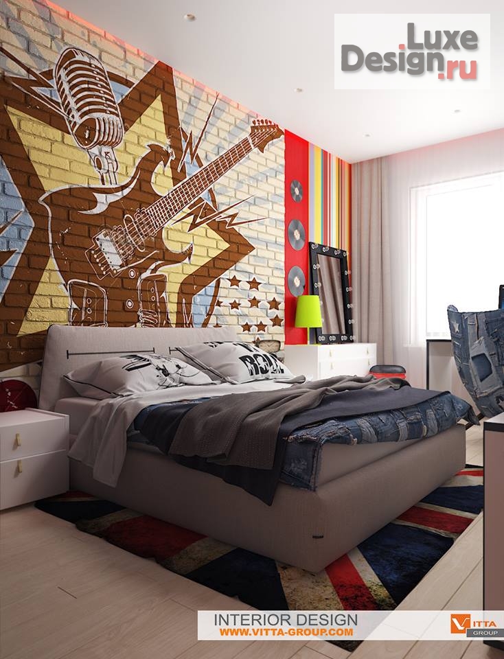 Дизайн интерьера детской "Rock style for girl" (фото 1)