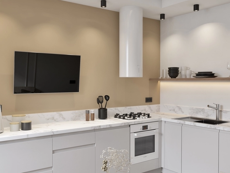 Дизайн интерьера однокомнатной квартиры в Симферополе "Куня, прихожая и балкон в однокомнатной квартире"