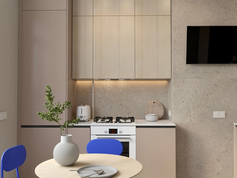 Дизайн интерьера однокомнатной квартиры в Симферополе "Дизайн однокомнатной квартиры под сдачу"