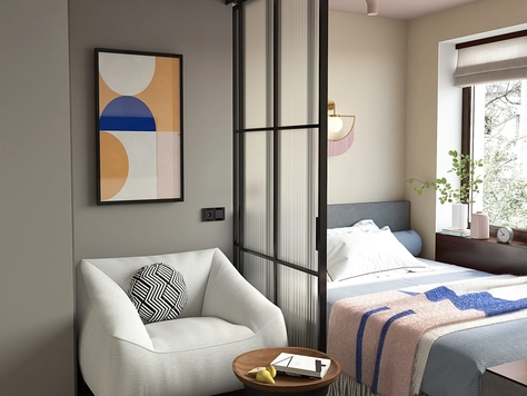 Дизайн интерьера детской в Симферополе "Спальня школьницы старших классов"