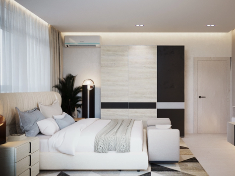 Дизайн интерьера в Симферополе "спальня в ЖК Жигулина Роща"