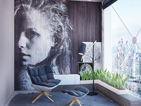 Дизайн интерьера лоджий в Симферополе "Woodscraper"